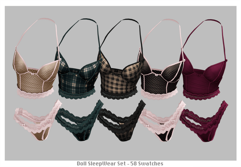 Галерея мода Комплект белья Doll Sleepwear Set #1